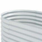 vidaXL Jardinière surélevée 400x80x81 cm acier galvanisé argenté