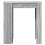 vidaXL Table de bar avec étagères sonoma gris bois d'ingénierie