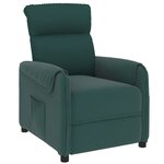 vidaXL Fauteuil inclinable Vert foncé Tissu