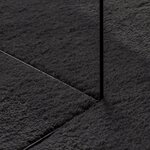 vidaXL Tapis de surface Noir 80x150 cm Polyester Antidérapant