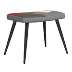 vidaXL Chaise de relaxation avec tabouret Patchwork Tissu