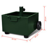 vidaXL Pot de plantes et support de parasol d'extérieur 2-en-1 Vert