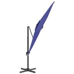vidaXL Parasol cantilever à LED Bleu azuré 400x300 cm