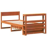 vidaXL Cadre de lit sans matelas cire marron 100x200cm bois pin massif
