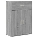 vidaXL Buffets 2 Pièces sonoma gris 60x30x84 cm bois d'ingénierie