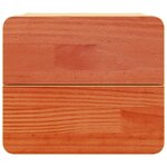 vidaXL Table de chevet Brun cire 39 x 34 x 33 cm Bois de pin massif