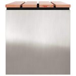 vidaXL Banc de jardin Argent 100 x 40 x 43 cm Acier inoxydable