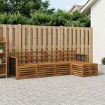 vidaXL Ensemble de canapés d'extérieur 5 Pièces Naturel