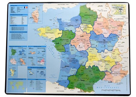 Sous-mains plastique 'Carte de France' anti-dérapant 40 x 53 cm ESSELTE