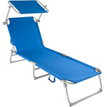 Tectake Transat acier - bleu
