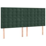 vidaXL Cadre de lit sans matelas vert foncé 160x200 cm velours