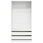 vidaXL Garde-robe Blanc 100x50x200 cm Bois d'ingénierie