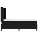 Lit à ressorts avec matelas et LED vidaXL Noir 100x200 cm Tissu