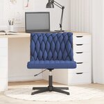 vidaXL Chaise pivotante de bureau Bleu Tissu