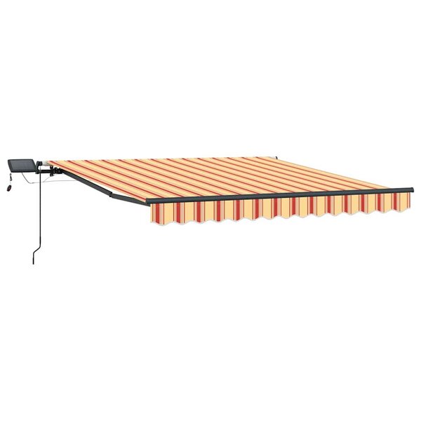 vidaXL Auvent Rétractable jaune et orange 350 x 250 cm tissu