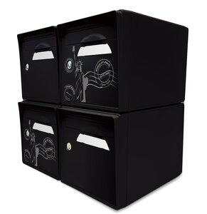 Pack de 4 boîtes aux lettres 1 porte - 2x "New York" - 2x "Noir intense"