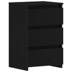 Table de chevet vidaXL noire en chêne  40x35x62 5 cm en bois conçu