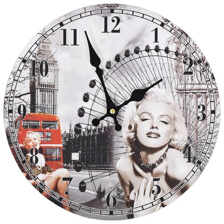 vidaXL Horloge murale vintage Marilyn Monroe 30 cm