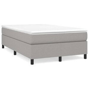 vidaXL Cadre de lit sans matelas gris clair 120x200 cm tissu