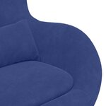 vidaXL Fauteuil œuf Bleu police 63 x 73 x 90 cm Velours