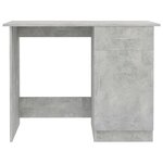 vidaXL Bureau Gris béton 100x50x76 cm Bois d’ingénierie