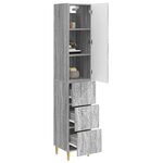 vidaXL Ensemble de Meubles 2 Pièces Sonoma gris 33 x 34 5 x 90 cm