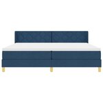 vidaXL Lit à ressorts avec matelas Bleu 200 x 200 cm tissu