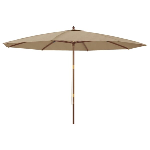 vidaXL Parasol de jardin avec mât en bois taupe 400x273 cm
