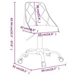 vidaXL Chaise pivotante de salle à manger Rouge bordeaux Tissu