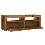vidaXL Tables de chevet 2 Pièces avec LED vieux bois 60x35x40 cm