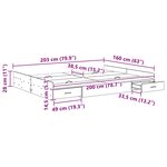 vidaXL Cadre de lit avec rangement chêne artisanal 160 x 200 cm