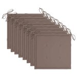 vidaXL Chaises de jardin lot de 8 avec coussins Bois de teck massif