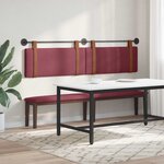 vidaXL Tête de lit suspendue Bordeaux PU antique
