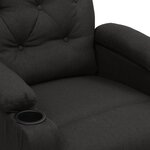 vidaXL Fauteuil inclinable Noir Tissu