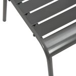 vidaXL Chaises empilables de d'extérieur 2 Pièces Acier Gris