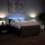 vidaXL Sommier à lattes de lit avec matelas Marron foncé 140x190 cm