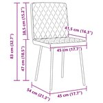 vidaXL Chaises à manger lot de 4 Gris clair Velours