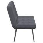 vidaXL Banc gris foncé 110x74x84 cm velours