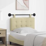 vidaXL Tête de lit suspendue Crème Simili cuir