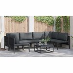 vidaXL Ensemble de canapé de jardin 6 Pièces Anthracite Acier