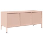 vidaXL Meuble TV rose 101 5x39x43 5 cm acier laminé à froid