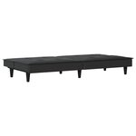 vidaXL Canapé-lit noir tissu