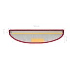 vidaXL Tapis d'escalier 10 pièces 56 x 17 x 3 cm Bordeaux Demi-rond