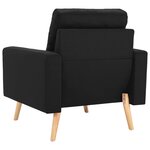 vidaXL Ensemble de canapés 3 Pièces Tissu Noir