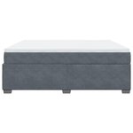 vidaXL Sommier à lattes de lit et matelas Gris foncé 180x200cm Velours