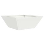 vidaXL Planteur en métal Blanc stylé Métal 40 x 40 x 15 cm