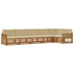 vidaXL Ensemble de canapés d'extérieur 6 Pièces Naturel et Beige