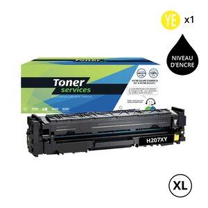 Toner Compatible HP 207X Jaune (Avec puce)