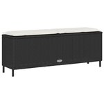 vidaXL Banc de jardin avec coussin noir 110x30x40 5 cm résine tressée