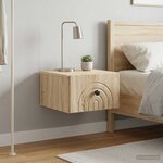 vidaXL Cabinet de chevet mural 2 pc Chêne Sonoma 33 x 34 5 x 20 cm